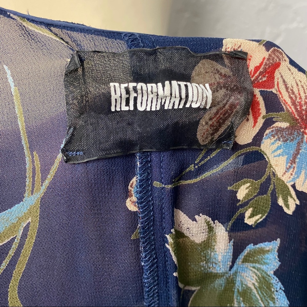Reformation Lucas Blue Floral Dress - Picture 6 of 8